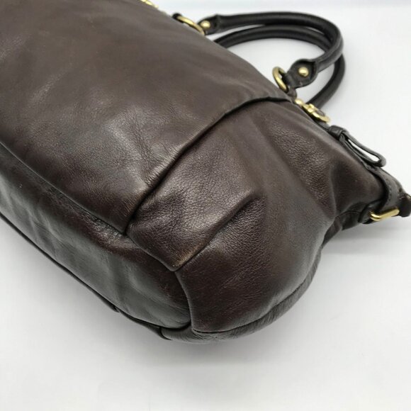 Coach Dark Brown Leather Madison Convertible Satchel Bag 18609 - Picture 6 of 11